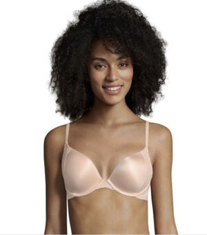 Maidenform Women Natural Boost Demi T-Shirt Push Up Bra Sandshell Size 34B
